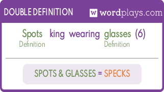 Spots King Wearing Glasses 6 Crossword Clue Wordplays Com