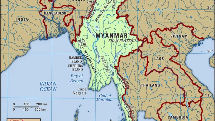 Country where a wartime railway was constructed to complete a link between Bangkok and Rangoon (5) - wordplays.com